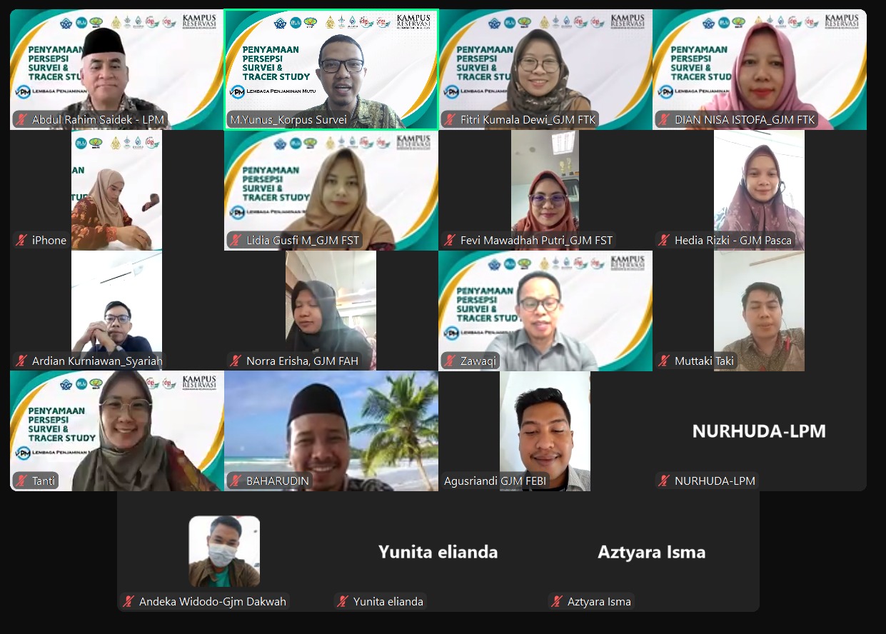 LPM Lakukan Sosialisasi Pengguna Survey dan Tracer Study dengan Kaprodi dan Gugus Jaminan Mutu