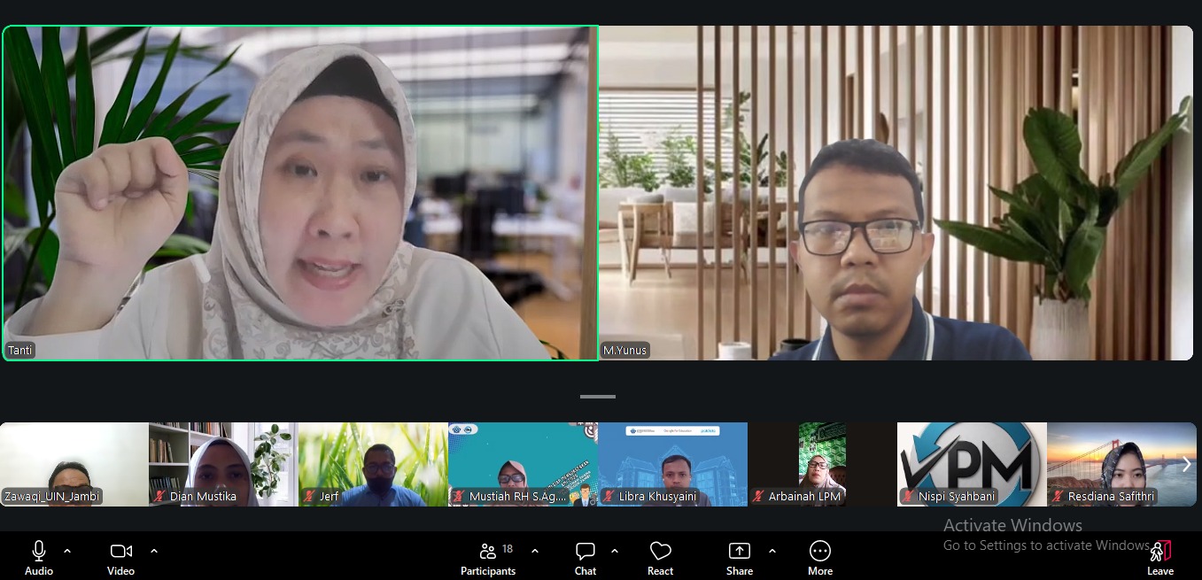 LPM UIN STS Jambi Lakukan Rapat Evaluasi Kegiatan